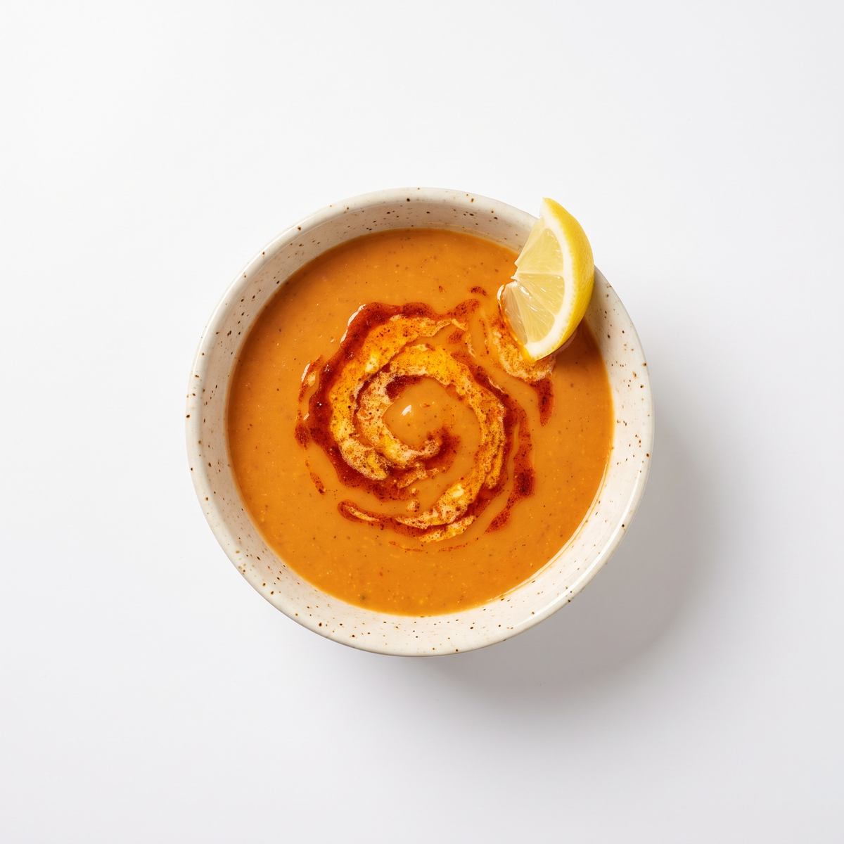 Mercimek Çorbası — Silky red lentil soup with a squeeze of lemon.